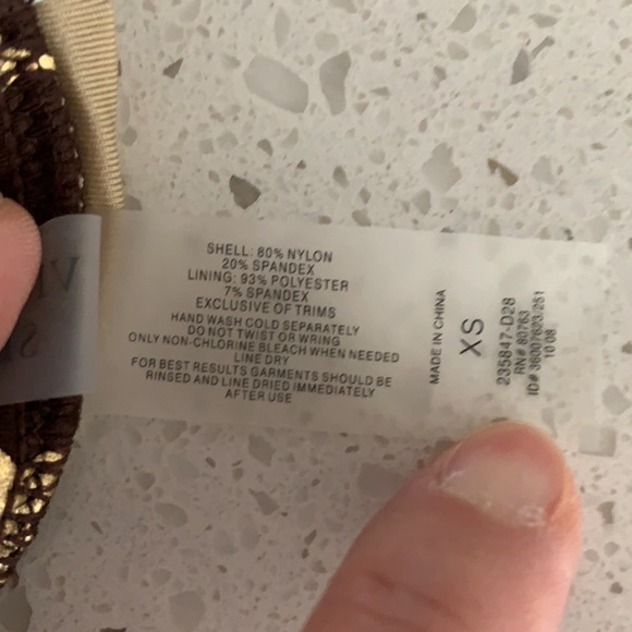 NWOT VICTORIA’S SECRET Brown And Gold Bird Print Padded Bikini - Picture 12 of 14